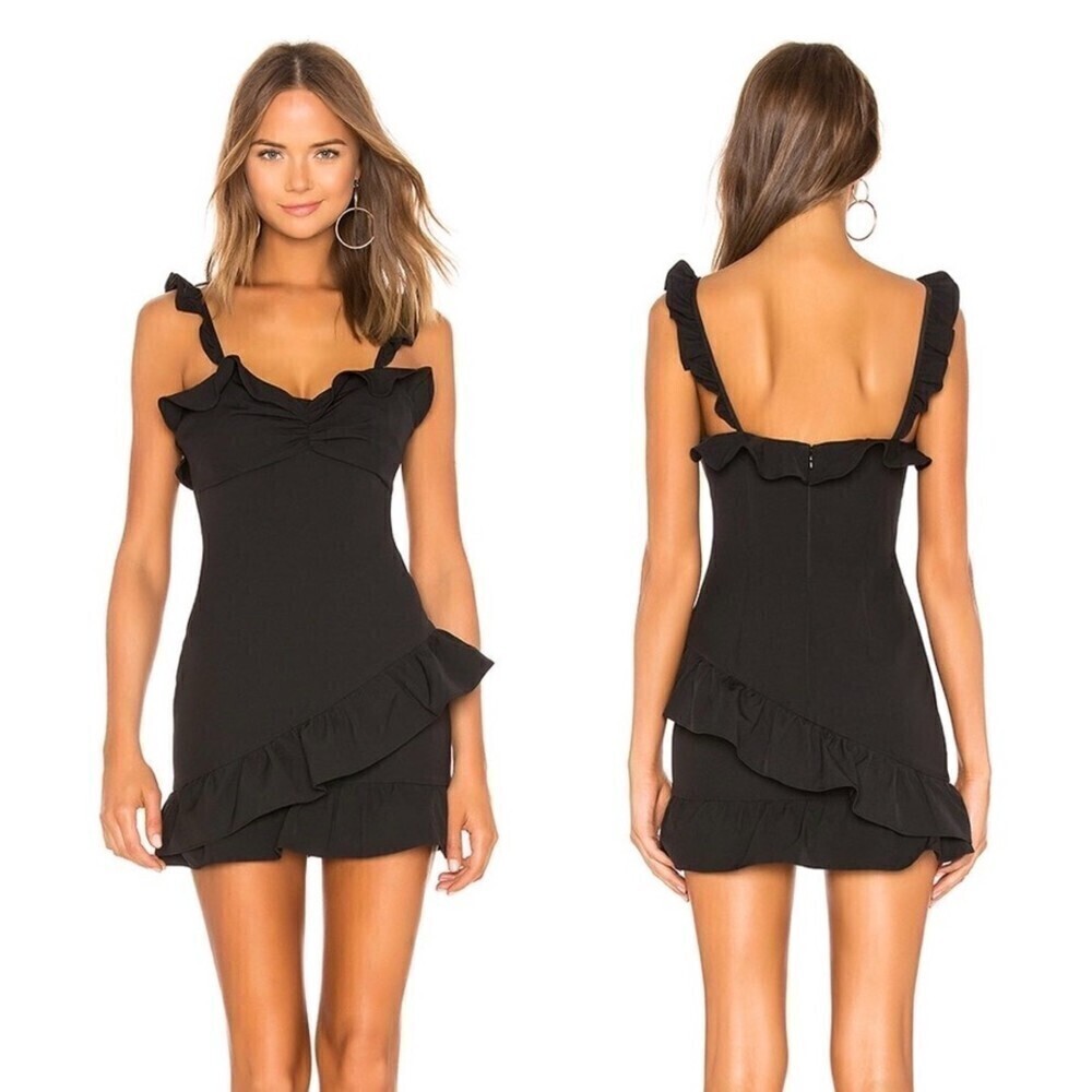 NWT Lovers and Friends Nicolette Ruffled Mini Dress Lolita Coquette Romantic